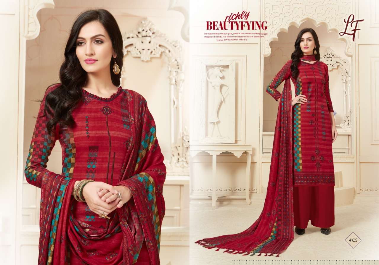 HEENA VOL-41 BY LAVLI FASHION 4101 TO 4106 SERIES BEAUTIFUL STYLISH SHARARA SUITS FANCY COLORFUL CASUAL WEAR & ETHNIC WEAR & READY TO WEAR PURE PASHMINA PRINTED DRESSES AT WHOLESALE PRICE