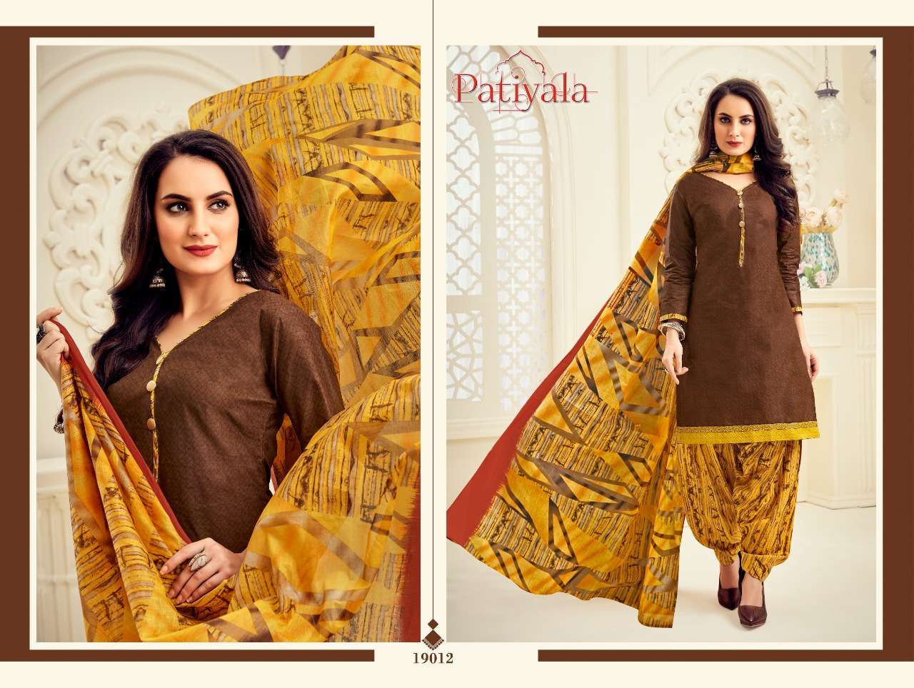 PATIYALA VOL-19 BY GANESHA 19008 TO 19019 SERIES BEAUTIFUL PATIYALA SUITS STYLISH FANCY COLORFUL PARTY WEAR & OCCASIONAL WEAR PURE COTTON PRINT DRESSES AT WHOLESALE PRICE