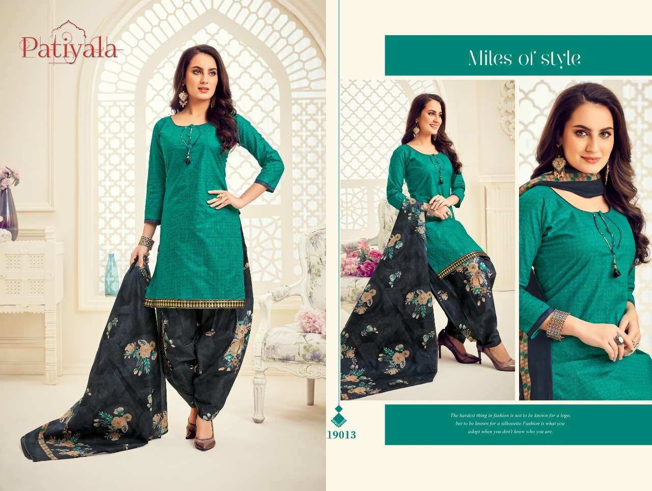 PATIYALA VOL-19 BY GANESHA 19008 TO 19019 SERIES BEAUTIFUL PATIYALA SUITS STYLISH FANCY COLORFUL PARTY WEAR & OCCASIONAL WEAR PURE COTTON PRINT DRESSES AT WHOLESALE PRICE