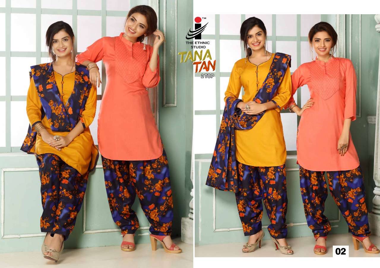 TANA TAN BY THE ETHNIC STUDIO 01 TO 08 SERIES BEAUTIFUL SUITS STYLISH FANCY COLORFUL PARTY WEAR & OCCASIONAL WEAR PURE RAYON PRINT DRESSES AT WHOLESALE PRICE