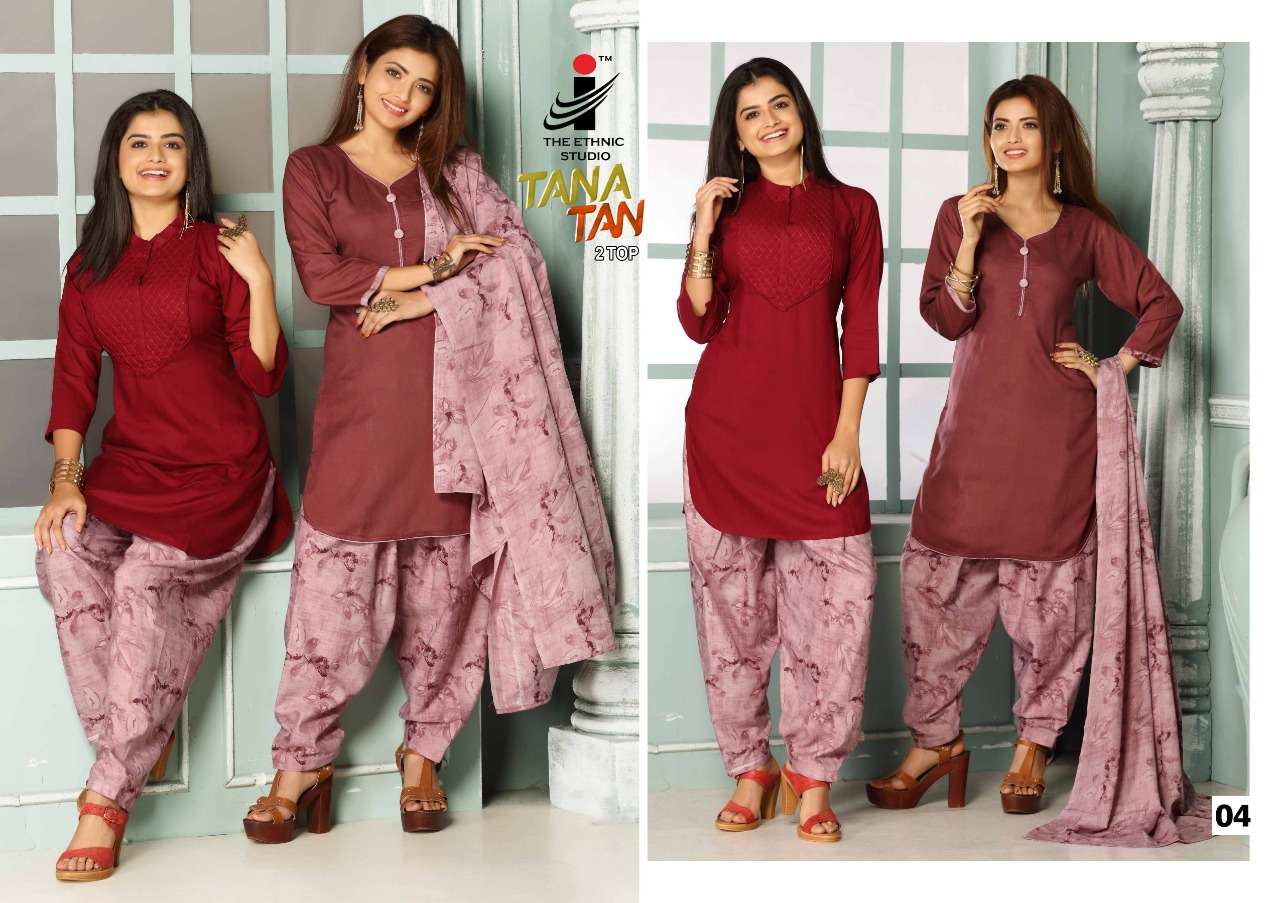 TANA TAN BY THE ETHNIC STUDIO 01 TO 08 SERIES BEAUTIFUL SUITS STYLISH FANCY COLORFUL PARTY WEAR & OCCASIONAL WEAR PURE RAYON PRINT DRESSES AT WHOLESALE PRICE