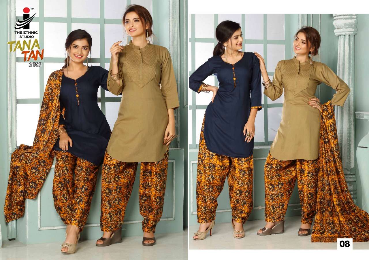 TANA TAN BY THE ETHNIC STUDIO 01 TO 08 SERIES BEAUTIFUL SUITS STYLISH FANCY COLORFUL PARTY WEAR & OCCASIONAL WEAR PURE RAYON PRINT DRESSES AT WHOLESALE PRICE