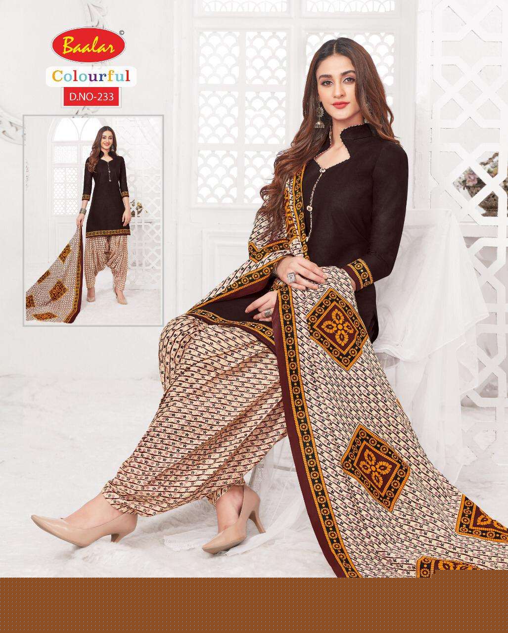 COLOURFUL VOL-2 BY BAALAR 225 TO 244 SERIES BEAUTIFUL PATIYALA SUITS STYLISH FANCY COLORFUL PARTY WEAR & OCCASIONAL WEAR PURE COTTON PRINT DRESSES AT WHOLESALE PRICE