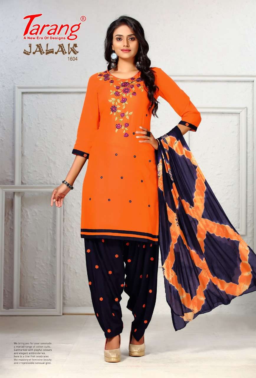 JALAK VOL-16 BY TARANG 1601 TO 1612 SERIES BEAUTIFUL SUITS STYLISH FANCY COLORFUL PARTY WEAR & OCCASIONAL WEAR PURE SEMI LAWN COTTON PRINT DRESSES AT WHOLESALE PRICE