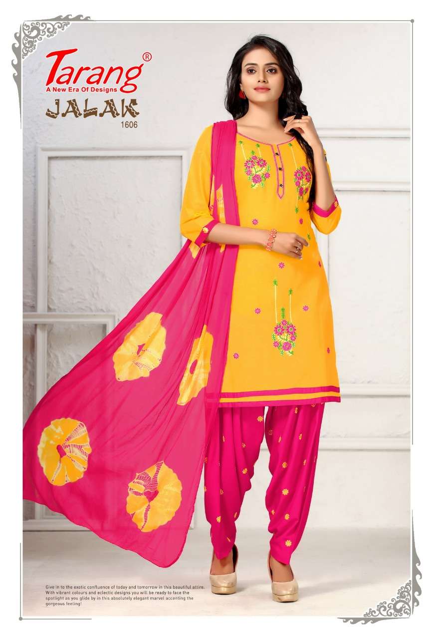 JALAK VOL-16 BY TARANG 1601 TO 1612 SERIES BEAUTIFUL SUITS STYLISH FANCY COLORFUL PARTY WEAR & OCCASIONAL WEAR PURE SEMI LAWN COTTON PRINT DRESSES AT WHOLESALE PRICE