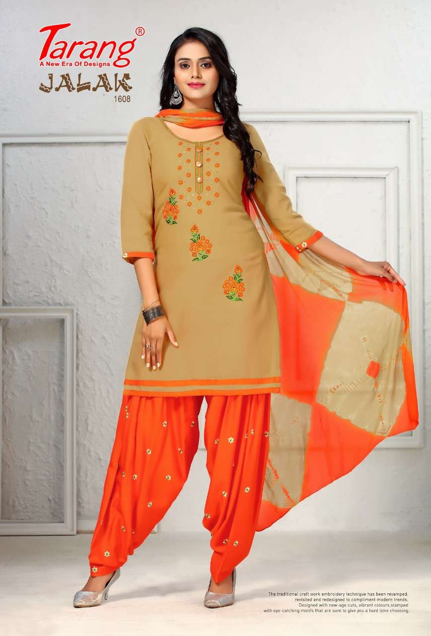 JALAK VOL-16 BY TARANG 1601 TO 1612 SERIES BEAUTIFUL SUITS STYLISH FANCY COLORFUL PARTY WEAR & OCCASIONAL WEAR PURE SEMI LAWN COTTON PRINT DRESSES AT WHOLESALE PRICE