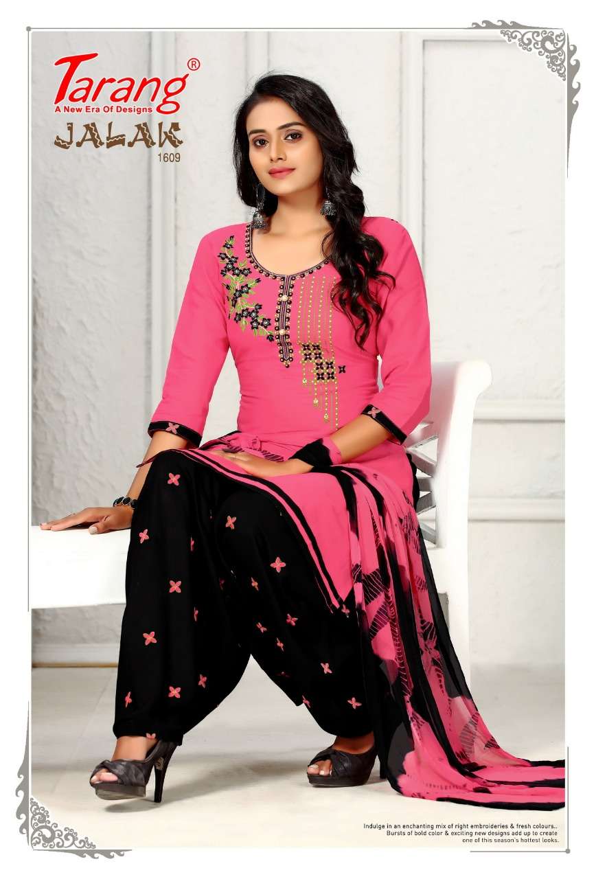 JALAK VOL-16 BY TARANG 1601 TO 1612 SERIES BEAUTIFUL SUITS STYLISH FANCY COLORFUL PARTY WEAR & OCCASIONAL WEAR PURE SEMI LAWN COTTON PRINT DRESSES AT WHOLESALE PRICE