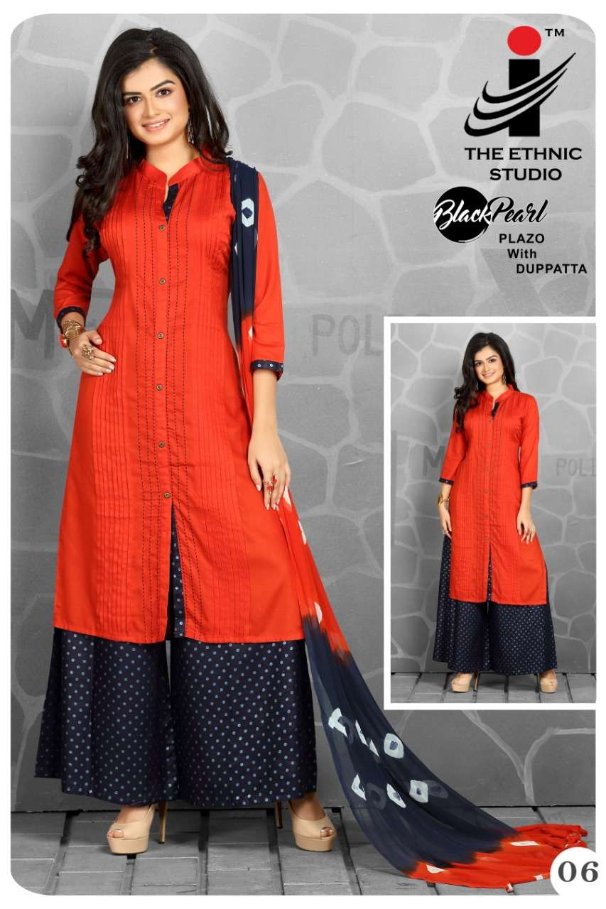 BLACK PEARL BY THE ETHNIC STUDIO 01 TO 08 SERIES SUITS BEAUTIFUL FANCY COLORFUL STYLISH PARTY WEAR & OCCASIONAL WEAR RAYON PLAIN DRESSES AT WHOLESALE PRICE