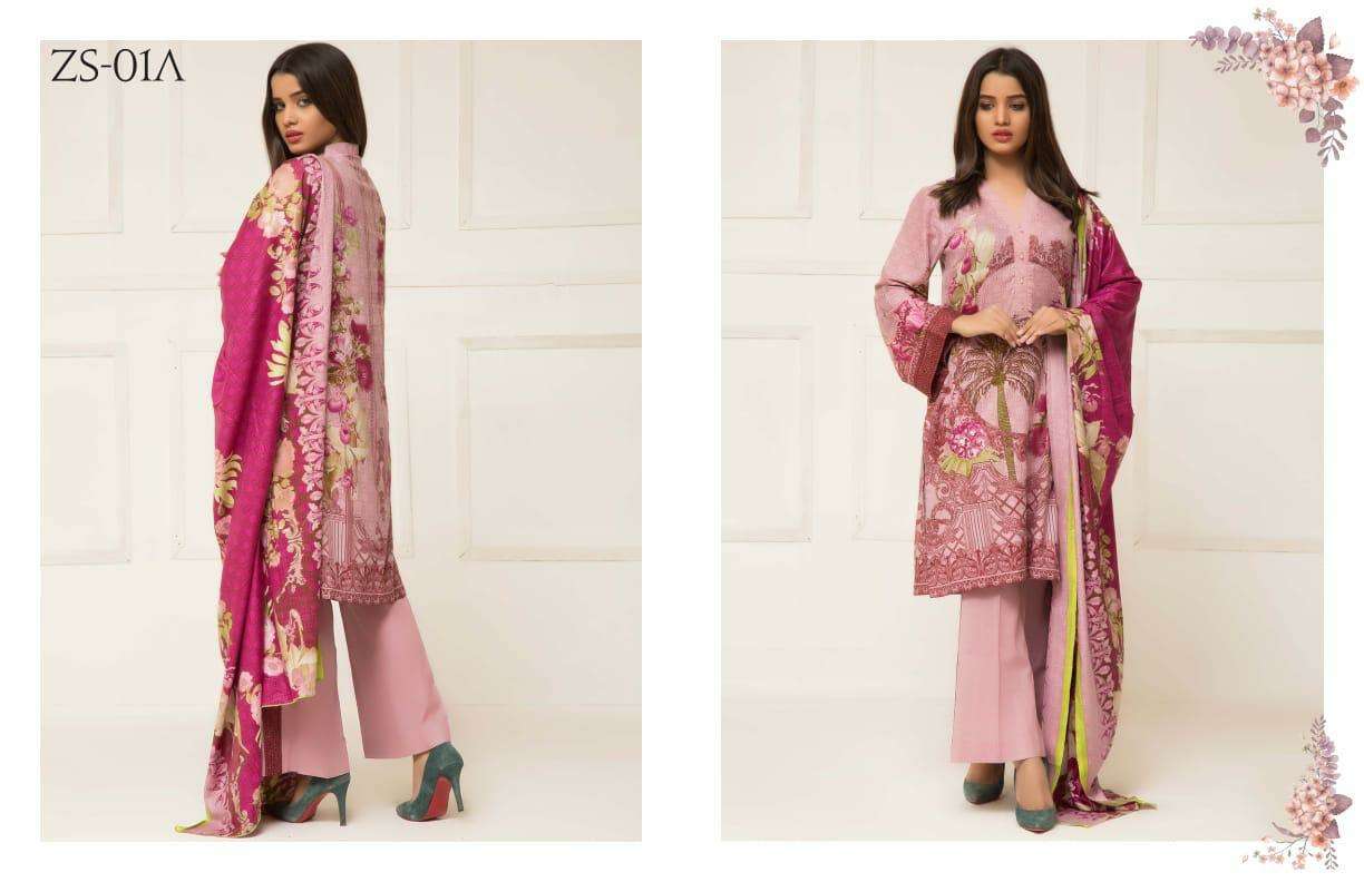 SIGNATURE ICON VOL-2 BY Z S TEXTILE 01-A TO 12-B SERIES DESIGNER SUITS BEAUTIFUL STYLISH FANCY COLORFUL PARTY WEAR & ETHNIC WEAR LAWN PRINTED DRESSES AT WHOLESALE PRICE