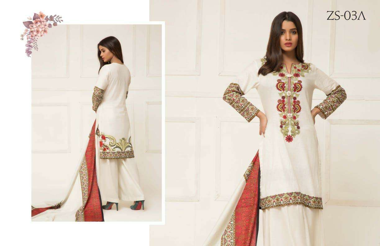 SIGNATURE ICON VOL-2 BY Z S TEXTILE 01-A TO 12-B SERIES DESIGNER SUITS BEAUTIFUL STYLISH FANCY COLORFUL PARTY WEAR & ETHNIC WEAR LAWN PRINTED DRESSES AT WHOLESALE PRICE