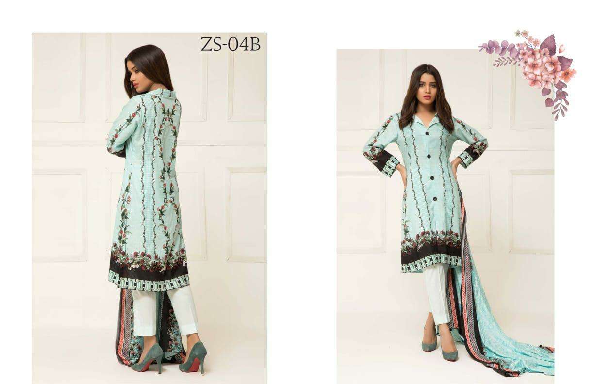 SIGNATURE ICON VOL-2 BY Z S TEXTILE 01-A TO 12-B SERIES DESIGNER SUITS BEAUTIFUL STYLISH FANCY COLORFUL PARTY WEAR & ETHNIC WEAR LAWN PRINTED DRESSES AT WHOLESALE PRICE