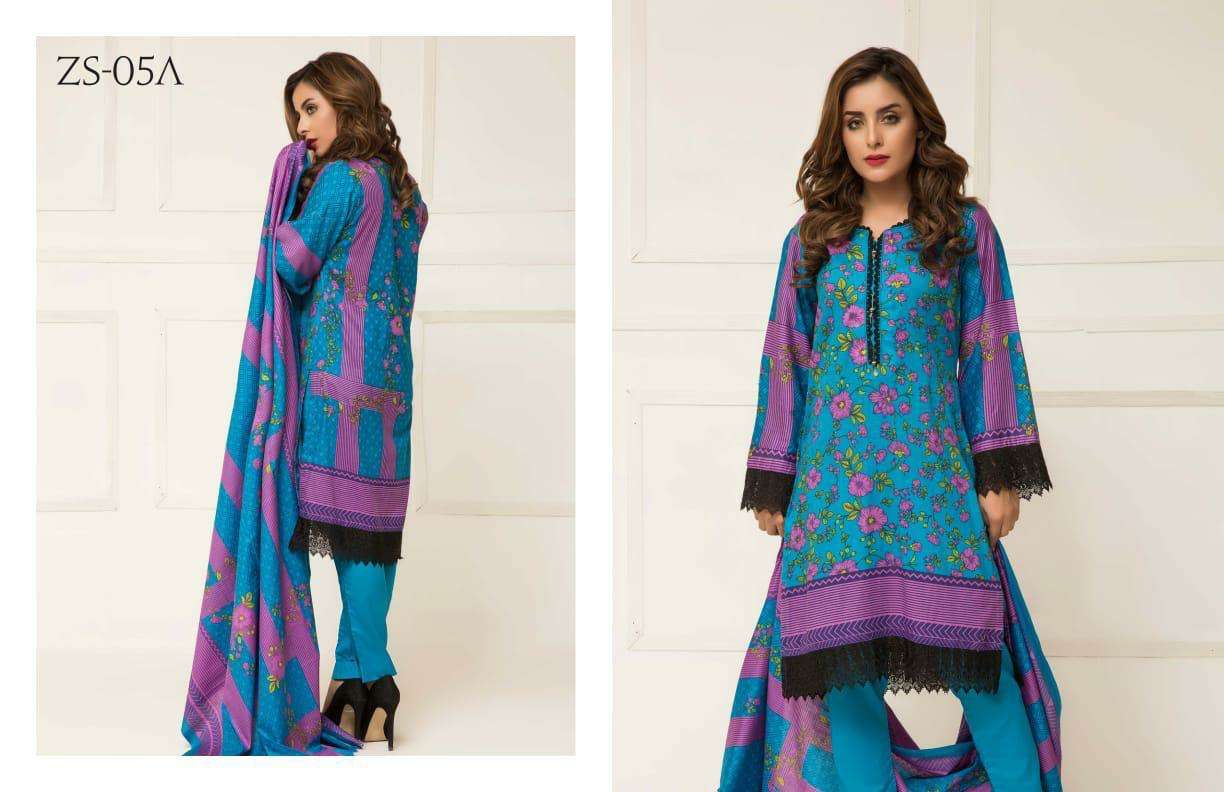 SIGNATURE ICON VOL-2 BY Z S TEXTILE 01-A TO 12-B SERIES DESIGNER SUITS BEAUTIFUL STYLISH FANCY COLORFUL PARTY WEAR & ETHNIC WEAR LAWN PRINTED DRESSES AT WHOLESALE PRICE