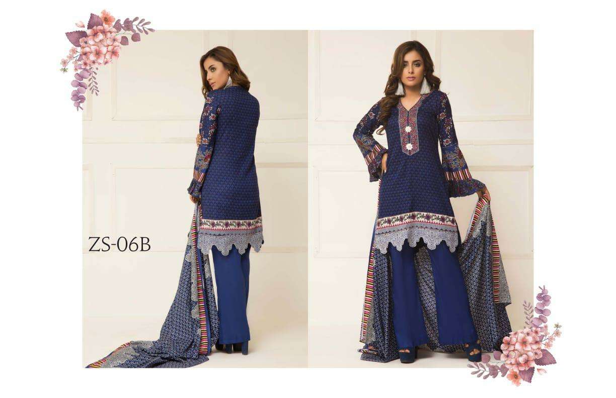 SIGNATURE ICON VOL-2 BY Z S TEXTILE 01-A TO 12-B SERIES DESIGNER SUITS BEAUTIFUL STYLISH FANCY COLORFUL PARTY WEAR & ETHNIC WEAR LAWN PRINTED DRESSES AT WHOLESALE PRICE