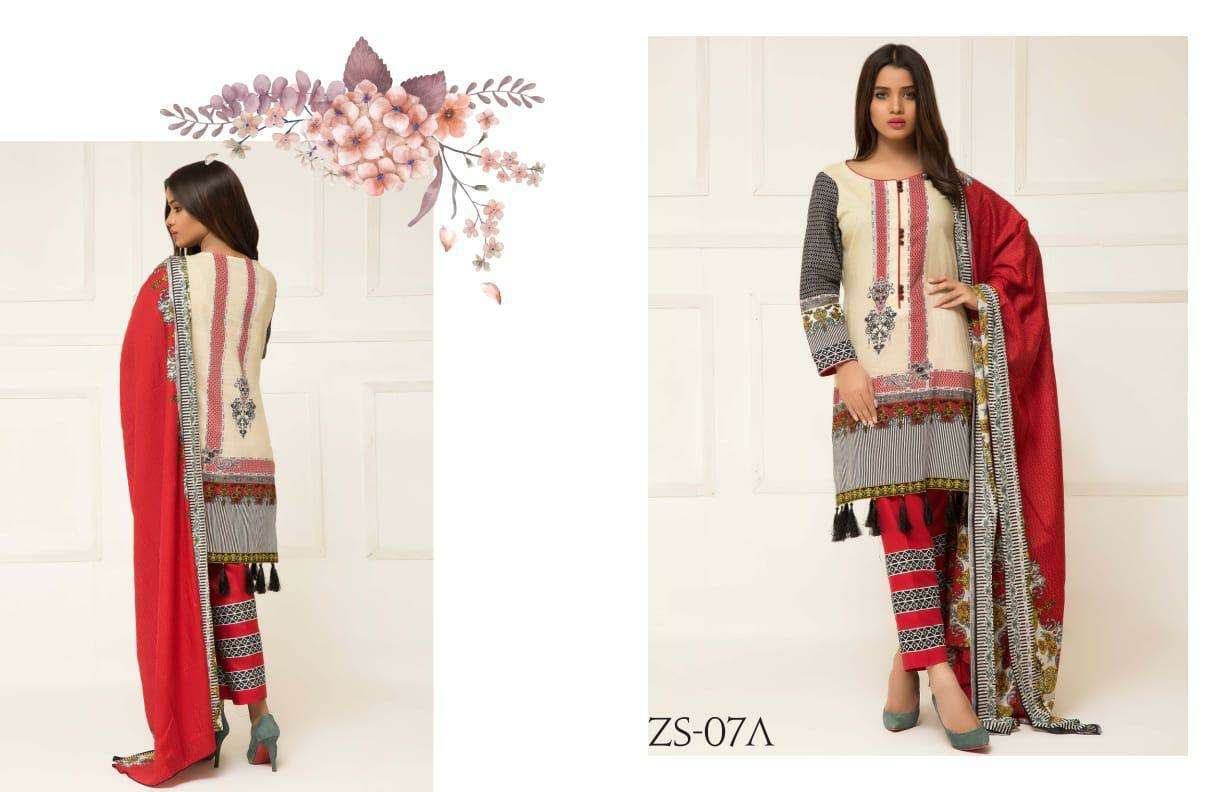 SIGNATURE ICON VOL-2 BY Z S TEXTILE 01-A TO 12-B SERIES DESIGNER SUITS BEAUTIFUL STYLISH FANCY COLORFUL PARTY WEAR & ETHNIC WEAR LAWN PRINTED DRESSES AT WHOLESALE PRICE