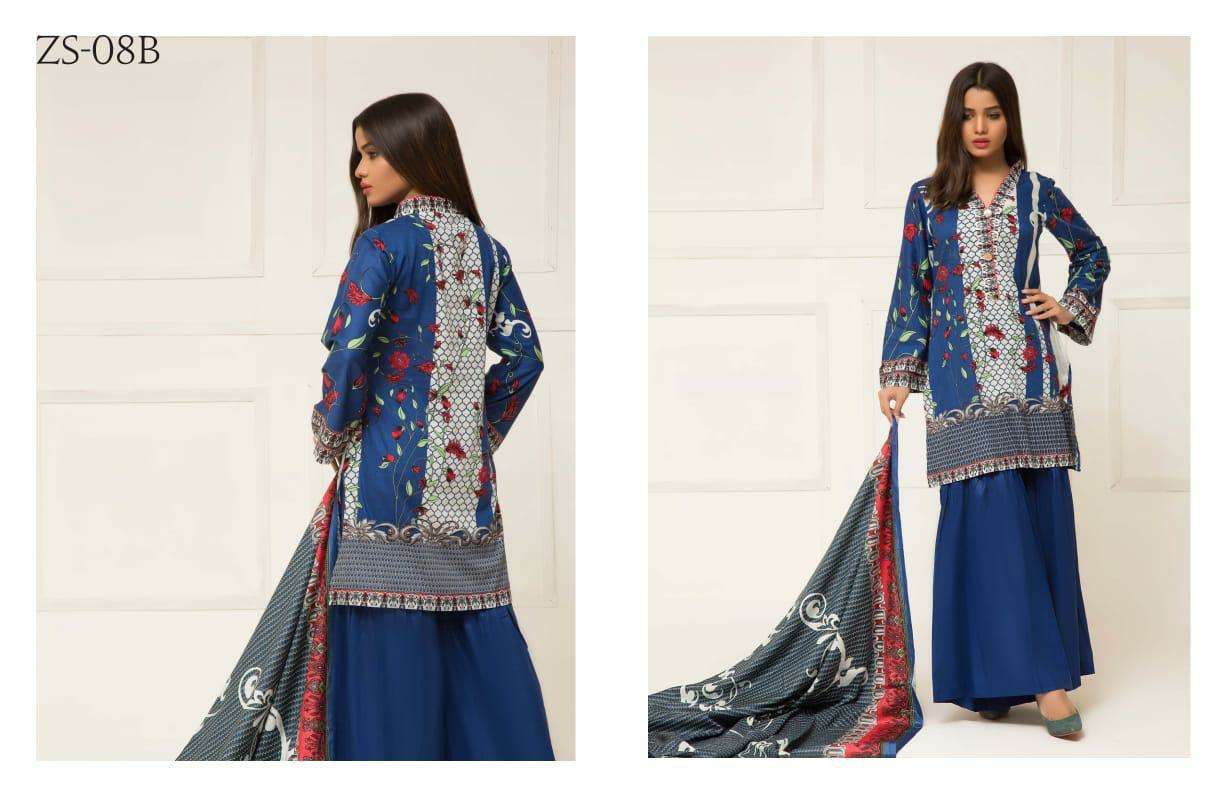 SIGNATURE ICON VOL-2 BY Z S TEXTILE 01-A TO 12-B SERIES DESIGNER SUITS BEAUTIFUL STYLISH FANCY COLORFUL PARTY WEAR & ETHNIC WEAR LAWN PRINTED DRESSES AT WHOLESALE PRICE