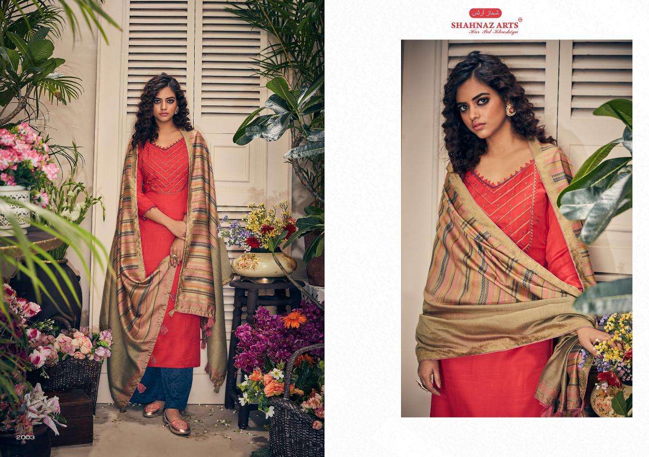 PANIHARI BY SHAHNAZ ARTS 2001 TO 2008 SERIES DESIGNER FESTIVE PAKISTANI SUITS COLLECTION BEAUTIFUL STYLISH FANCY COLORFUL PARTY WEAR & OCCASIONAL WEAR HEAVY PASHMINA PRINT WITH EMBROIDERED DRESSES AT WHOLESALE PRICE