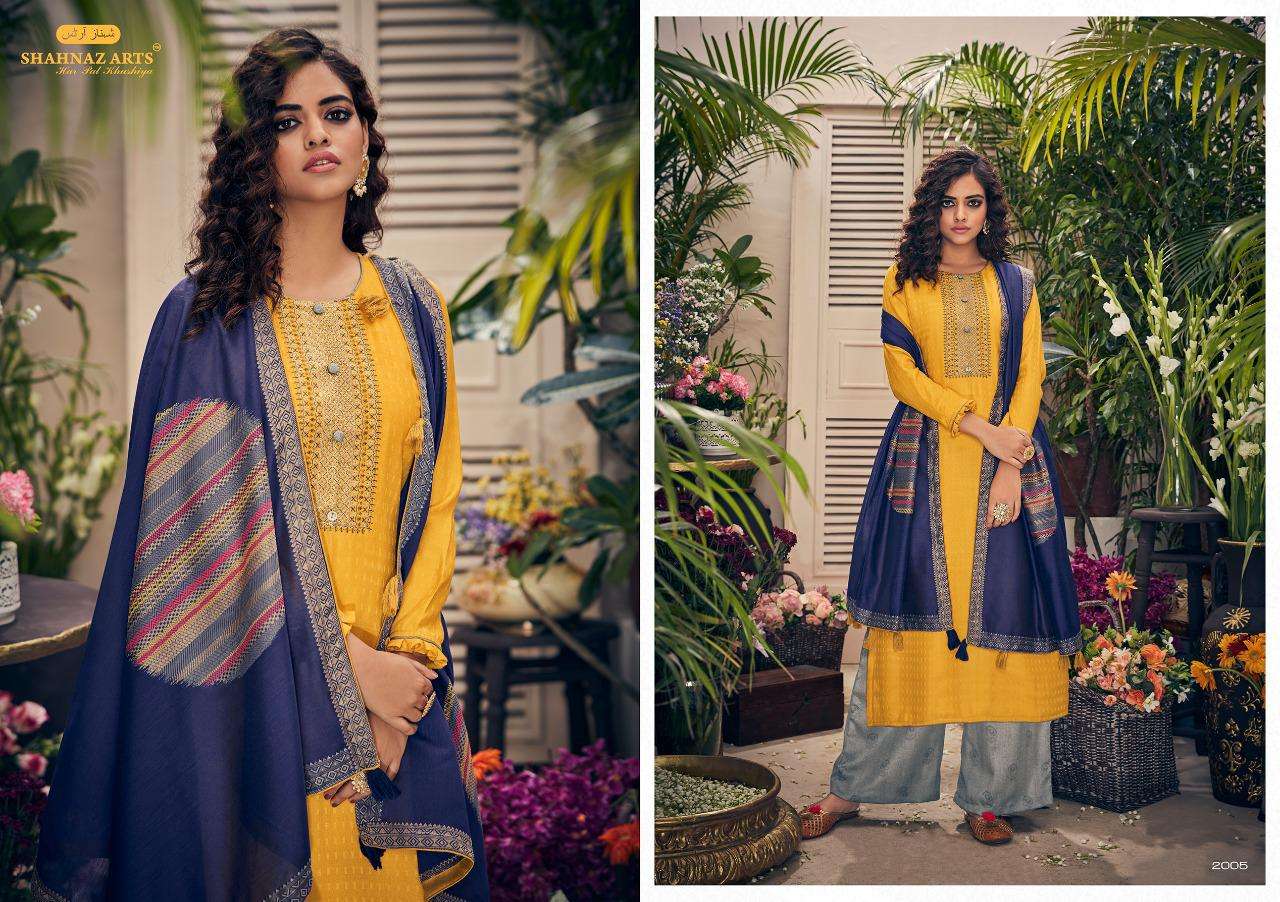 PANIHARI BY SHAHNAZ ARTS 2001 TO 2008 SERIES DESIGNER FESTIVE PAKISTANI SUITS COLLECTION BEAUTIFUL STYLISH FANCY COLORFUL PARTY WEAR & OCCASIONAL WEAR HEAVY PASHMINA PRINT WITH EMBROIDERED DRESSES AT WHOLESALE PRICE