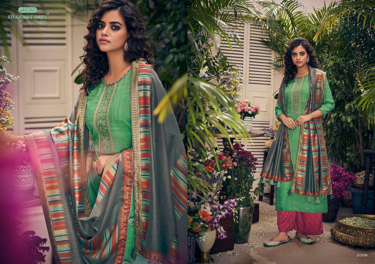 PANIHARI BY SHAHNAZ ARTS 2001 TO 2008 SERIES DESIGNER FESTIVE PAKISTANI SUITS COLLECTION BEAUTIFUL STYLISH FANCY COLORFUL PARTY WEAR & OCCASIONAL WEAR HEAVY PASHMINA PRINT WITH EMBROIDERED DRESSES AT WHOLESALE PRICE