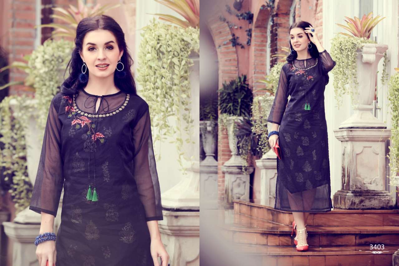 PUREGANZA BY SINZARA 3401 TO 3408 SERIES STYLISH FANCY BEAUTIFUL COLORFUL CASUAL WEAR & ETHNIC WEAR ORGANZA KURTIS AT WHOLESALE PRICE