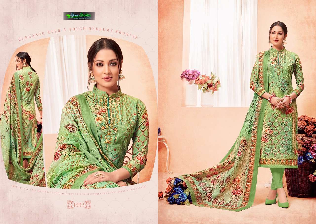 SHALIKA VOL-40 BY SHALIKA- FASHION 1691 TO 1696 DESIGNER COLLECTION SHARARA SUITS BEAUTIFUL STYLISH FANCY COLORFUL PARTY WEAR & OCCASIONAL WEAR PURE COTTON SATIN DIGITAL PRINTED DRESSES AT WHOLESALE PRICE