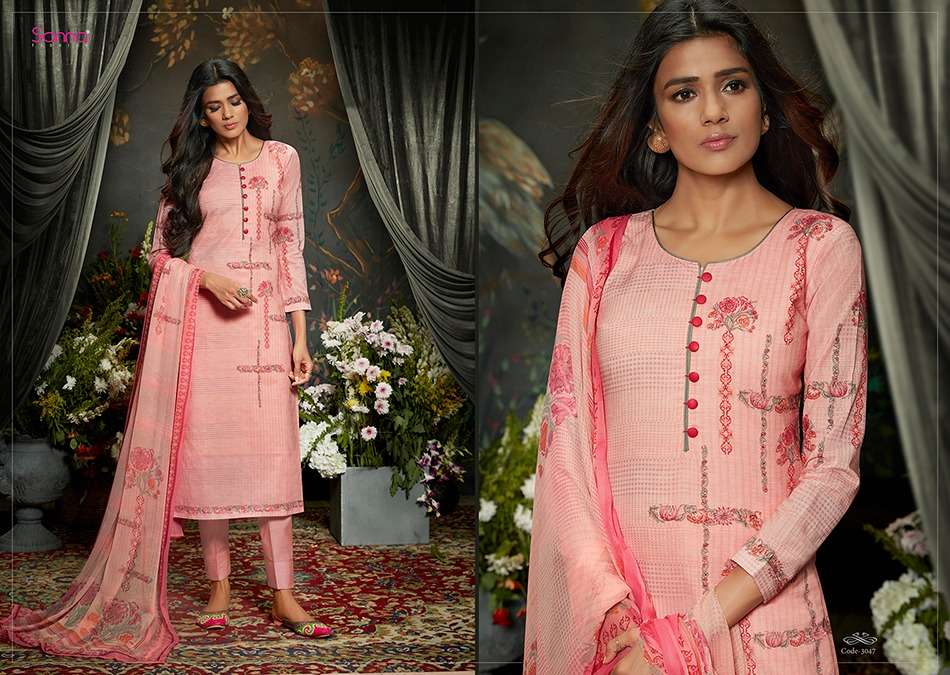 TANVI BY SANNA FASHION 3043 TO 3052 SERIES BEAUTIFUL STYLISH FANCY COLORFUL CASUAL & PARTY WEAR & ETHNIC WEAR PURE AZ COTTON LAWN DIGITAL PRINTED DRESSES AT WHOLESALE PRICE