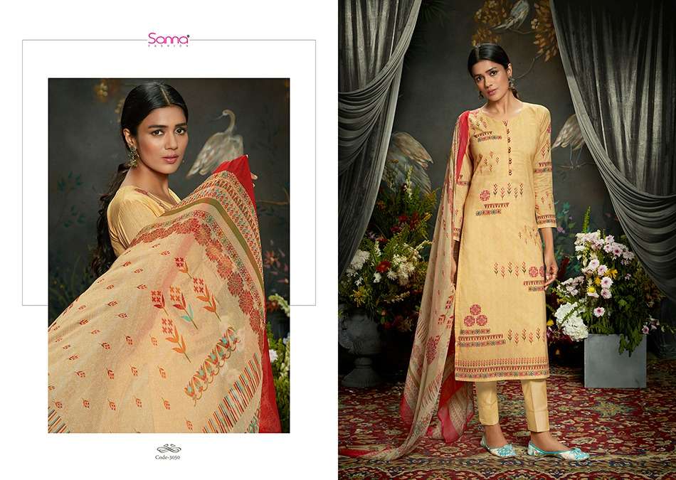 TANVI BY SANNA FASHION 3043 TO 3052 SERIES BEAUTIFUL STYLISH FANCY COLORFUL CASUAL & PARTY WEAR & ETHNIC WEAR PURE AZ COTTON LAWN DIGITAL PRINTED DRESSES AT WHOLESALE PRICE