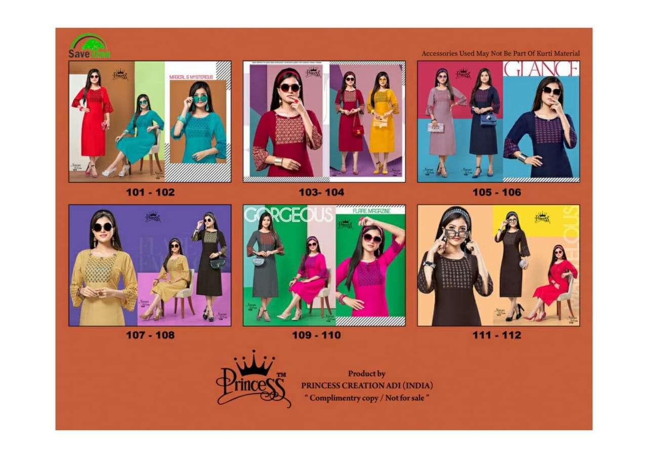NAOMI BELLY BY PRINCESS 101 TO 112 SERIES BEAUTIFUL COLORFUL STYLISH FANCY CASUAL WEAR & ETHNIC WEAR & READY TO WEAR SLUB RAYON KURTIS AT WHOLESALE PRICE
