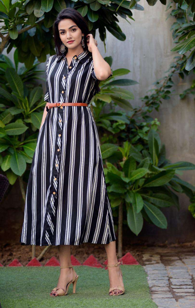BELLS & BELTS VOL-2 BY MUSTARD 01 TO 05 SERIES DESIGNER STYLISH FANCY COLORFUL BEAUTIFUL PARTY WEAR & CASUAL & ETHNIC WEAR HEAVY RAYON PRINTED KURTIS WITH BELTS AT WHOLESALE PRICE