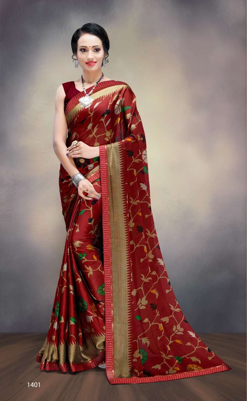 KOREAN SILK VOL-5 BY KODAS 1398 TO 1405 SERIES INDIAN TRADITIONAL WEAR COLLECTION BEAUTIFUL STYLISH FANCY COLORFUL PARTY WEAR & OCCASIONAL WEAR RANGOLI FANCY SAREES AT WHOLESALE PRICE