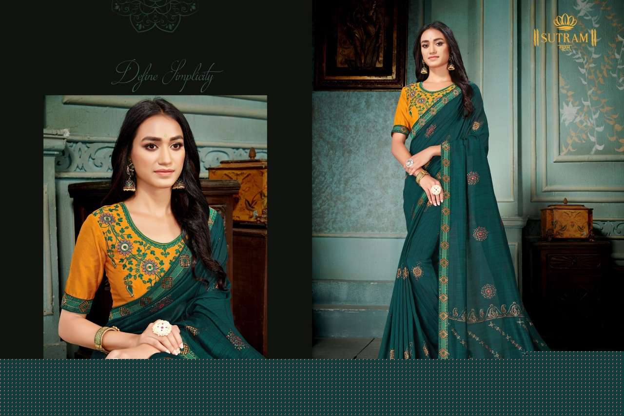ZEEYA VOL-9 BY SUTRAM 686 TO 693 SERIES INDIAN TRADITIONAL WEAR COLLECTION BEAUTIFUL STYLISH FANCY COLORFUL PARTY WEAR & OCCASIONAL WEAR VICHITRA SILK EMBROIDERED SAREES AT WHOLESALE PRICE