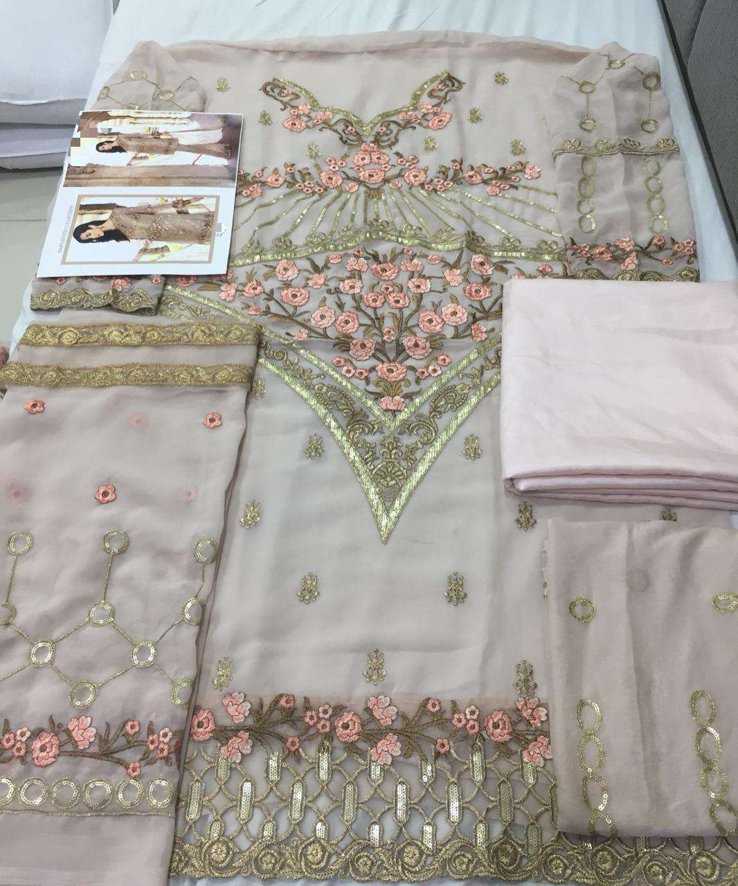 GUJARISH BY JK DESIGNER 1001 TO 1005 SERIES PAKISTANI TRADITIONAL WEAR COLLECTION BEAUTIFUL STYLISH FANCY COLORFUL PARTY WEAR & OCCASIONAL WEAR GEORGETTE WITH HEAVY EMBROIDERY DRESS AT WHOLESALE PRICE