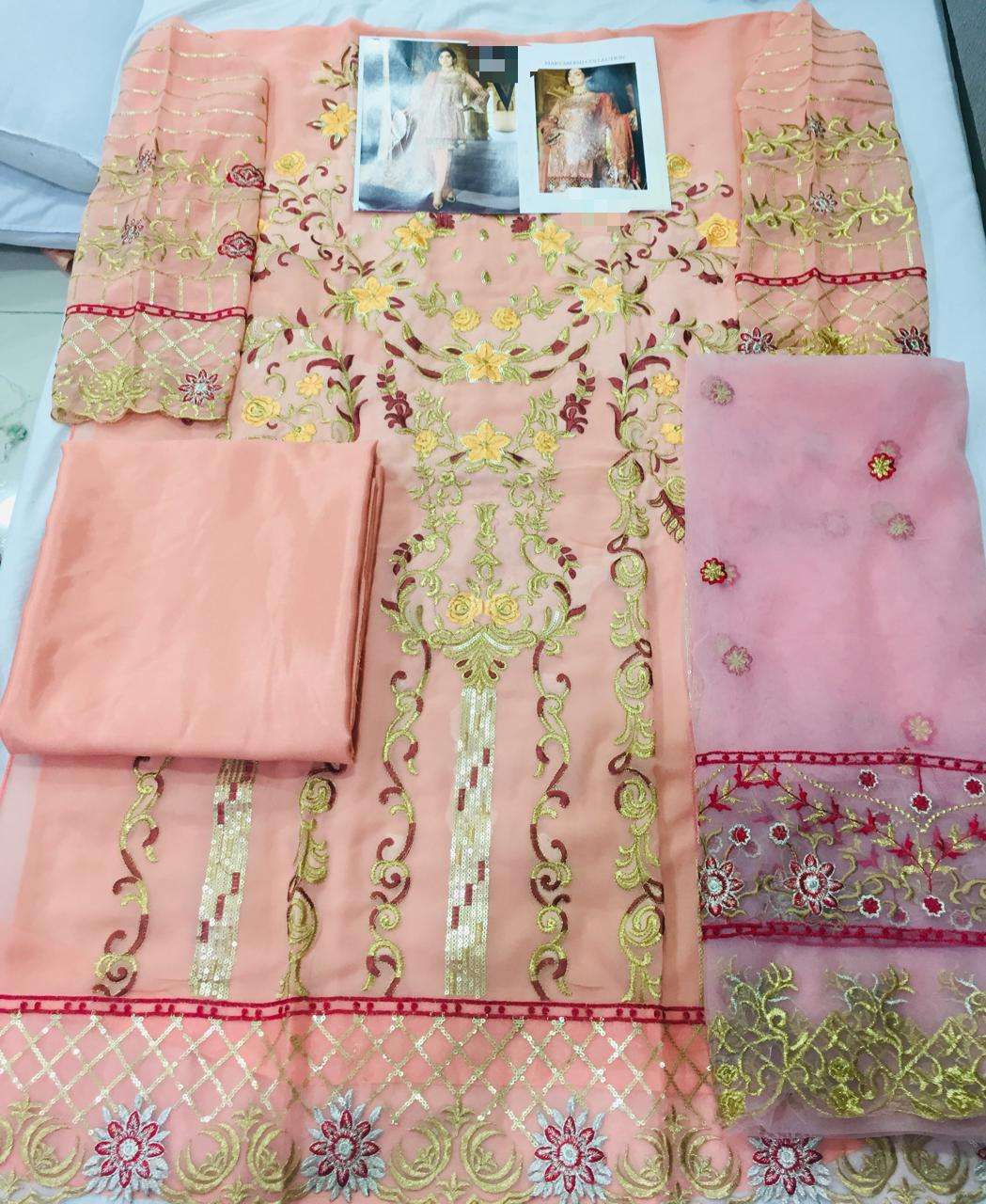 GUJARISH BY JK DESIGNER 1001 TO 1005 SERIES PAKISTANI TRADITIONAL WEAR COLLECTION BEAUTIFUL STYLISH FANCY COLORFUL PARTY WEAR & OCCASIONAL WEAR GEORGETTE WITH HEAVY EMBROIDERY DRESS AT WHOLESALE PRICE