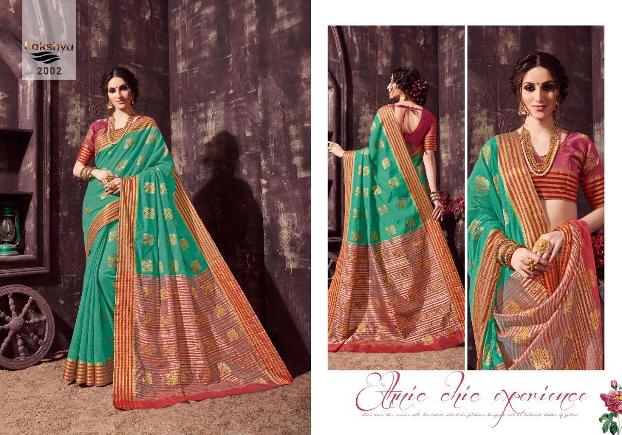 APSARA BY KAKSHYA 2001 TO 2008 SERIES INDIAN TRADITIONAL WEAR COLLECTION BEAUTIFUL STYLISH FANCY COLORFUL PARTY WEAR & OCCASIONAL WEAR COTTON SAREES AT WHOLESALE PRICE