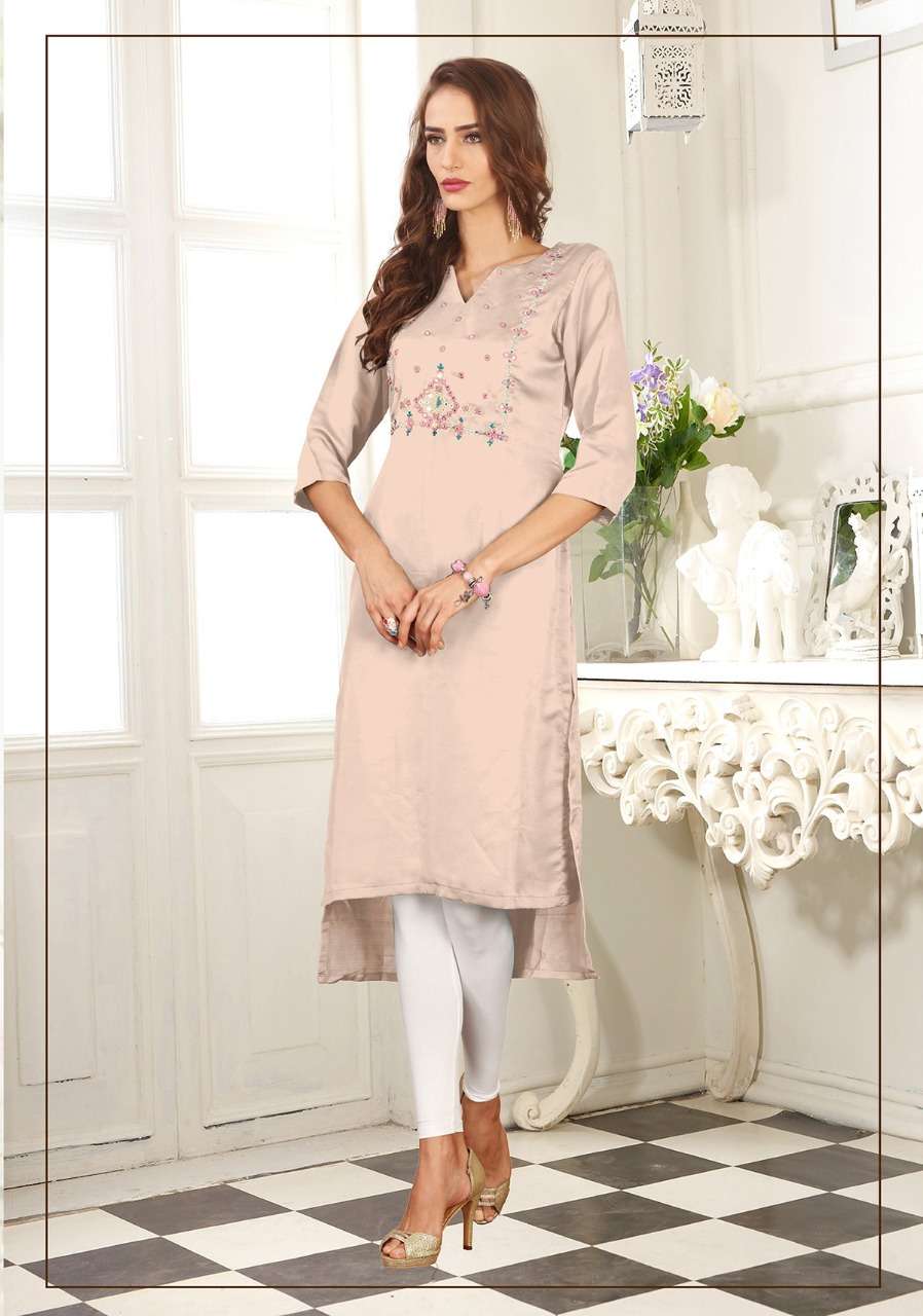 SAEE VOL-2 BY RAM FASHION 2001-A TO 2010-B SERIES INDIAN TRADITIONAL WEAR COLLECTION BEAUTIFUL STYLISH FANCY COLORFUL PARTY WEAR & OCCASIONAL WEAR DOLA SILK KURTI WITH EMBROIDERY KURTIS AT WHOLESALE PRICE