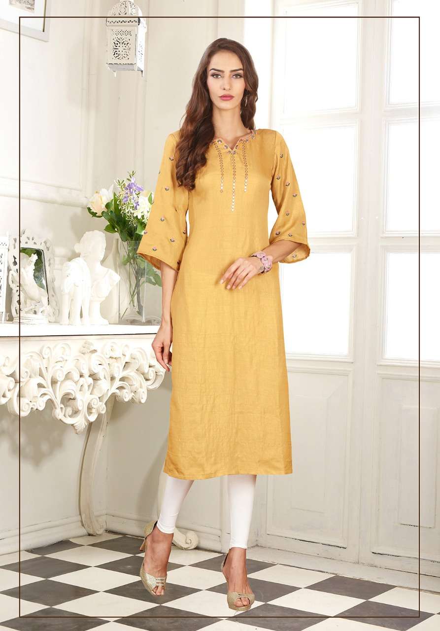 SAEE VOL-2 BY RAM FASHION 2001-A TO 2010-B SERIES INDIAN TRADITIONAL WEAR COLLECTION BEAUTIFUL STYLISH FANCY COLORFUL PARTY WEAR & OCCASIONAL WEAR DOLA SILK KURTI WITH EMBROIDERY KURTIS AT WHOLESALE PRICE