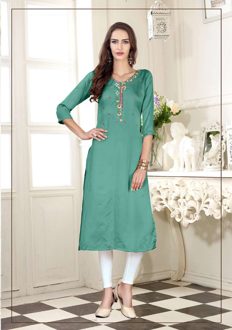 SAEE VOL-2 BY RAM FASHION 2001-A TO 2010-B SERIES INDIAN TRADITIONAL WEAR COLLECTION BEAUTIFUL STYLISH FANCY COLORFUL PARTY WEAR & OCCASIONAL WEAR DOLA SILK KURTI WITH EMBROIDERY KURTIS AT WHOLESALE PRICE