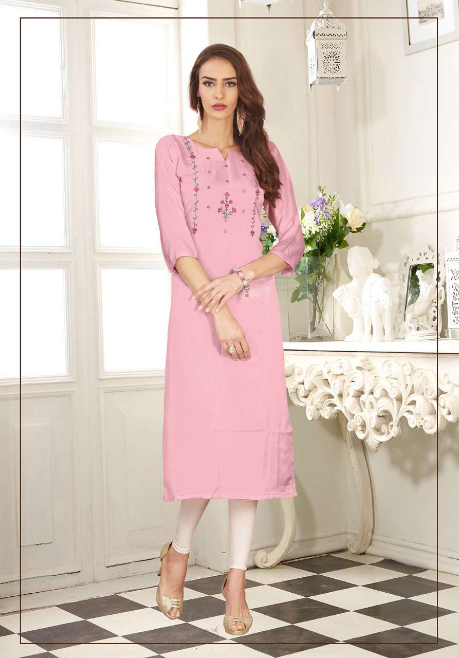 SAEE VOL-2 BY RAM FASHION 2001-A TO 2010-B SERIES INDIAN TRADITIONAL WEAR COLLECTION BEAUTIFUL STYLISH FANCY COLORFUL PARTY WEAR & OCCASIONAL WEAR DOLA SILK KURTI WITH EMBROIDERY KURTIS AT WHOLESALE PRICE