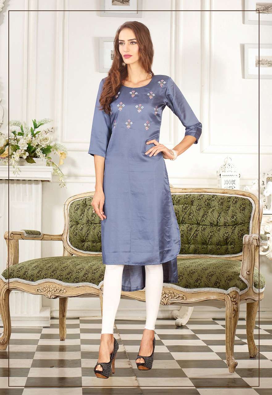SAEE VOL-2 BY RAM FASHION 2001-A TO 2010-B SERIES INDIAN TRADITIONAL WEAR COLLECTION BEAUTIFUL STYLISH FANCY COLORFUL PARTY WEAR & OCCASIONAL WEAR DOLA SILK KURTI WITH EMBROIDERY KURTIS AT WHOLESALE PRICE
