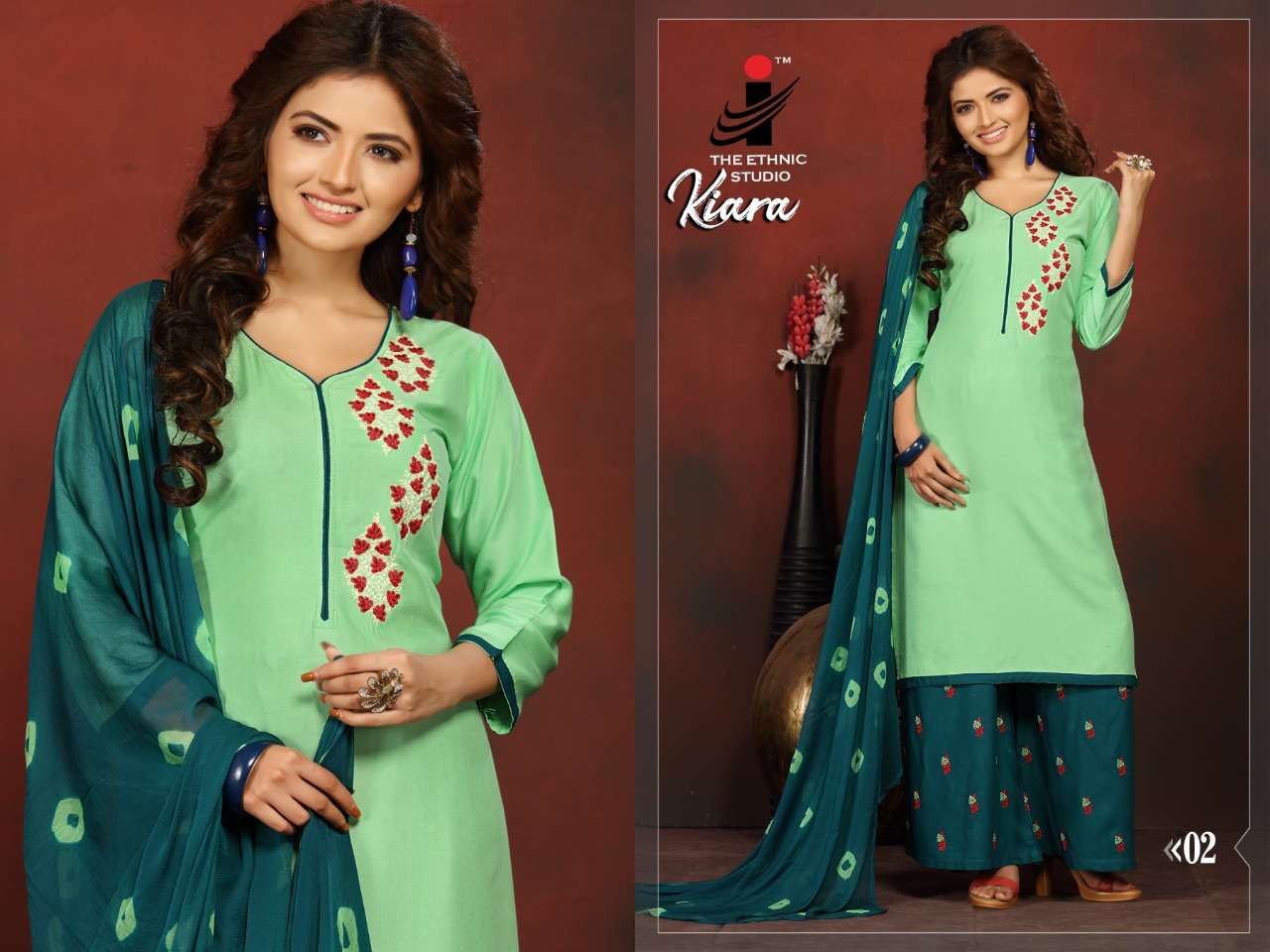 KIARA BY THE ETHNIC STUDIO 01 TO 08 SERIES BEAUTIFUL STYLISH SUITS FANCY COLORFUL CASUAL WEAR & ETHNIC WEAR & READY TO WEAR HEAVY RAYON WITH EMBROIDERY DRESSES AT WHOLESALE PRICE