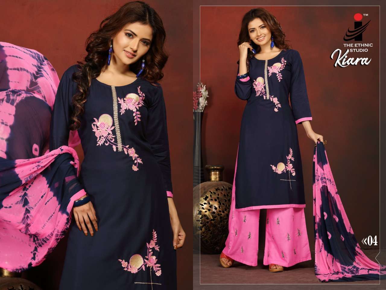 KIARA BY THE ETHNIC STUDIO 01 TO 08 SERIES BEAUTIFUL STYLISH SUITS FANCY COLORFUL CASUAL WEAR & ETHNIC WEAR & READY TO WEAR HEAVY RAYON WITH EMBROIDERY DRESSES AT WHOLESALE PRICE