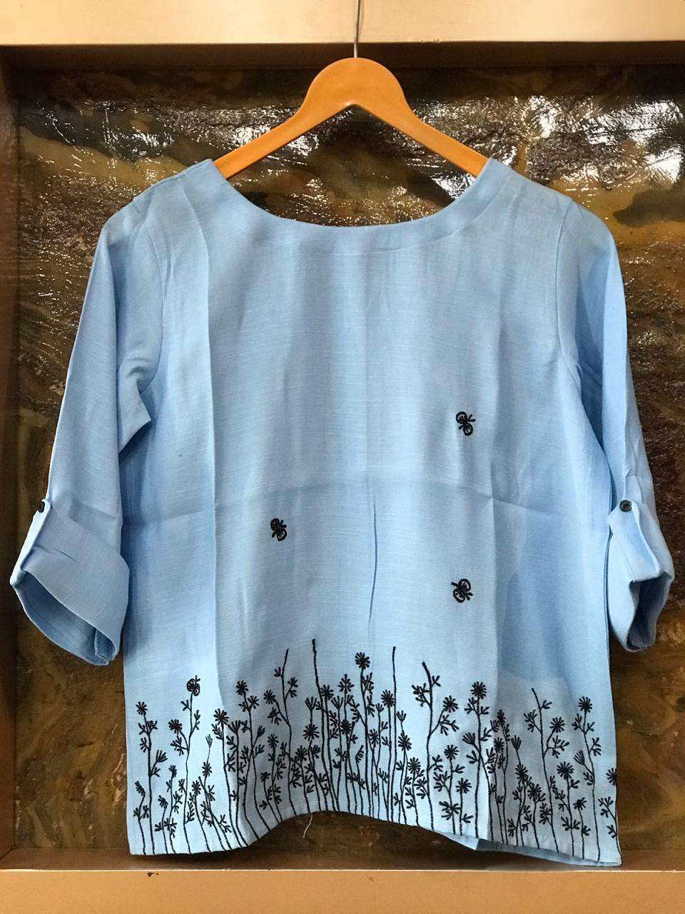 STYLE VOL-8 BY TRENDYMIST 801 TO 803 SERIES BEAUTIFUL COLORFUL STYLISH FANCY CASUAL WEAR & ETHNIC WEAR & READY TO WEAR IMPORTED COTTON EMBROIDERED KURTIS AT WHOLESALE PRICE