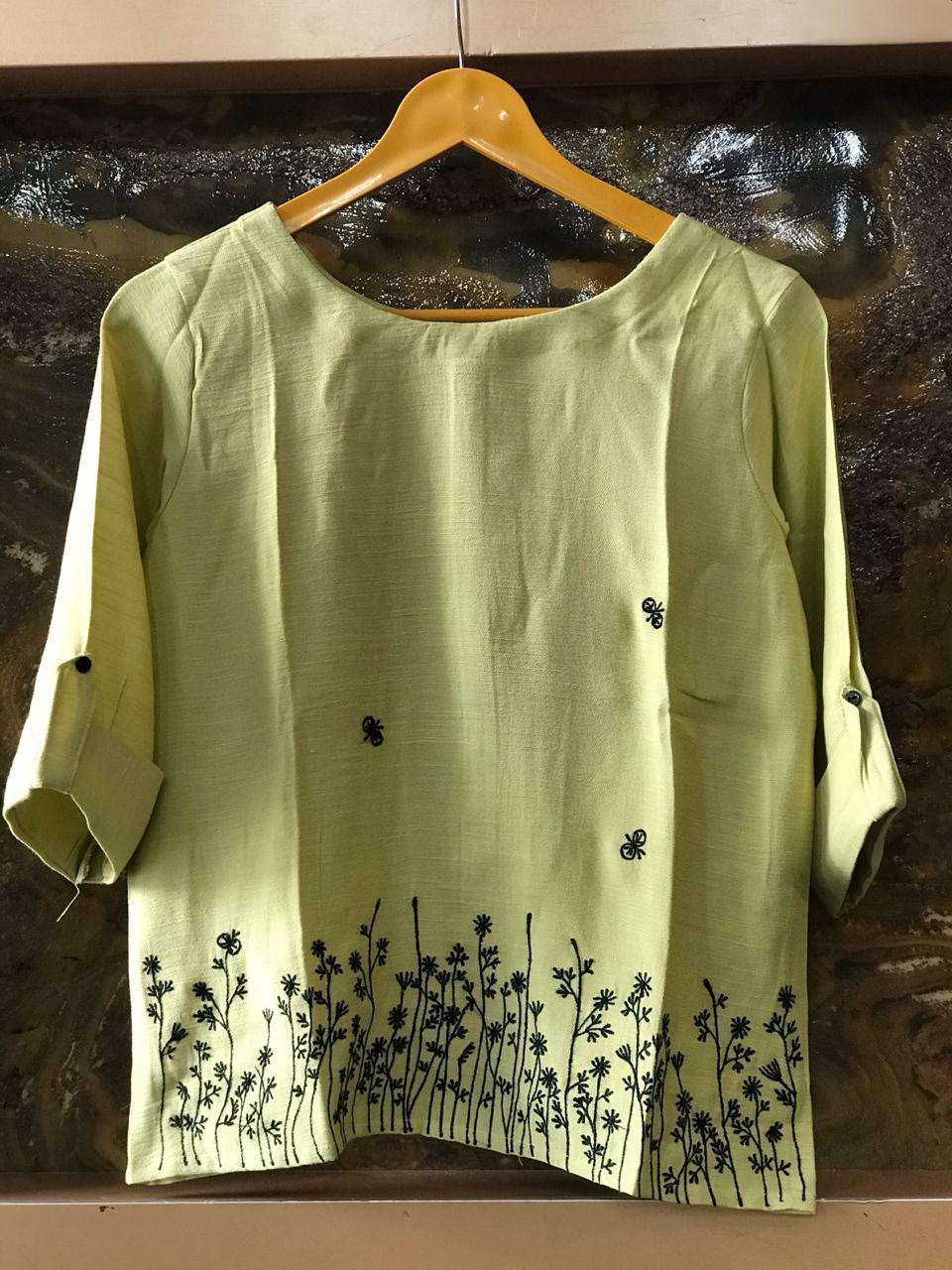 STYLE VOL-8 BY TRENDYMIST 801 TO 803 SERIES BEAUTIFUL COLORFUL STYLISH FANCY CASUAL WEAR & ETHNIC WEAR & READY TO WEAR IMPORTED COTTON EMBROIDERED KURTIS AT WHOLESALE PRICE