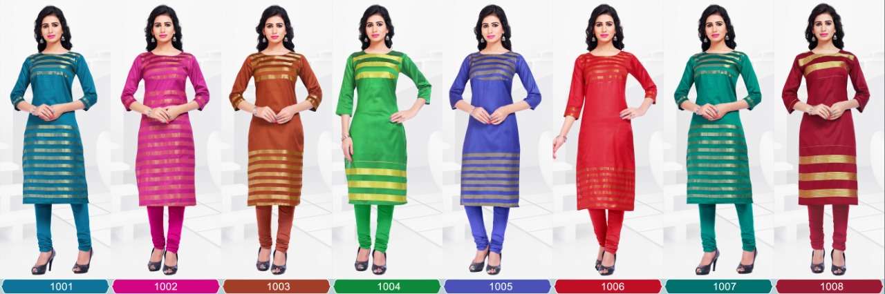 JHALAK NX VOL-3 BY VENISA 1001 TO 1008 SERIES STYLISH FANCY BEAUTIFUL COLORFUL CASUAL WEAR & ETHNIC WEAR COTTON SOFT SILK KURTIS AT WHOLESALE PRICE
