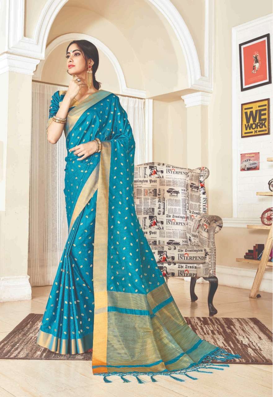 TARA SITARA BY SANGAM PRINTS 1001 TO 1008 SERIES INDIAN TRADITIONAL WEAR COLLECTION BEAUTIFUL STYLISH FANCY COLORFUL PARTY WEAR & OCCASIONAL WEAR SILK BLENDED SAREES AT WHOLESALE PRICE