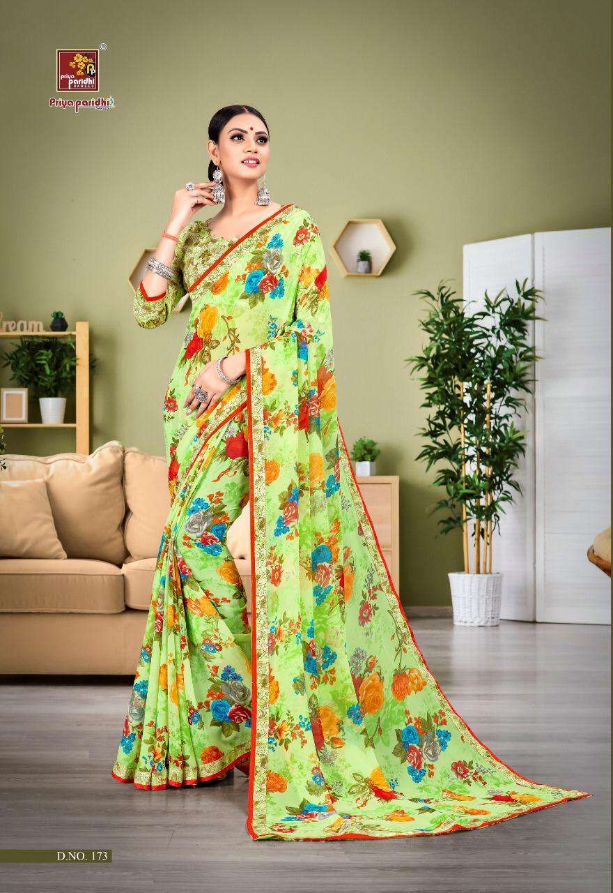 NEELKAMAL VOL-3 BY PRIYA PARIDHI 171 TO 180 SERIES INDIAN TRADITIONAL WEAR COLLECTION BEAUTIFUL STYLISH FANCY COLORFUL PARTY WEAR & OCCASIONAL WEAR GEORGETTE PRINTED SAREES AT WHOLESALE PRICE