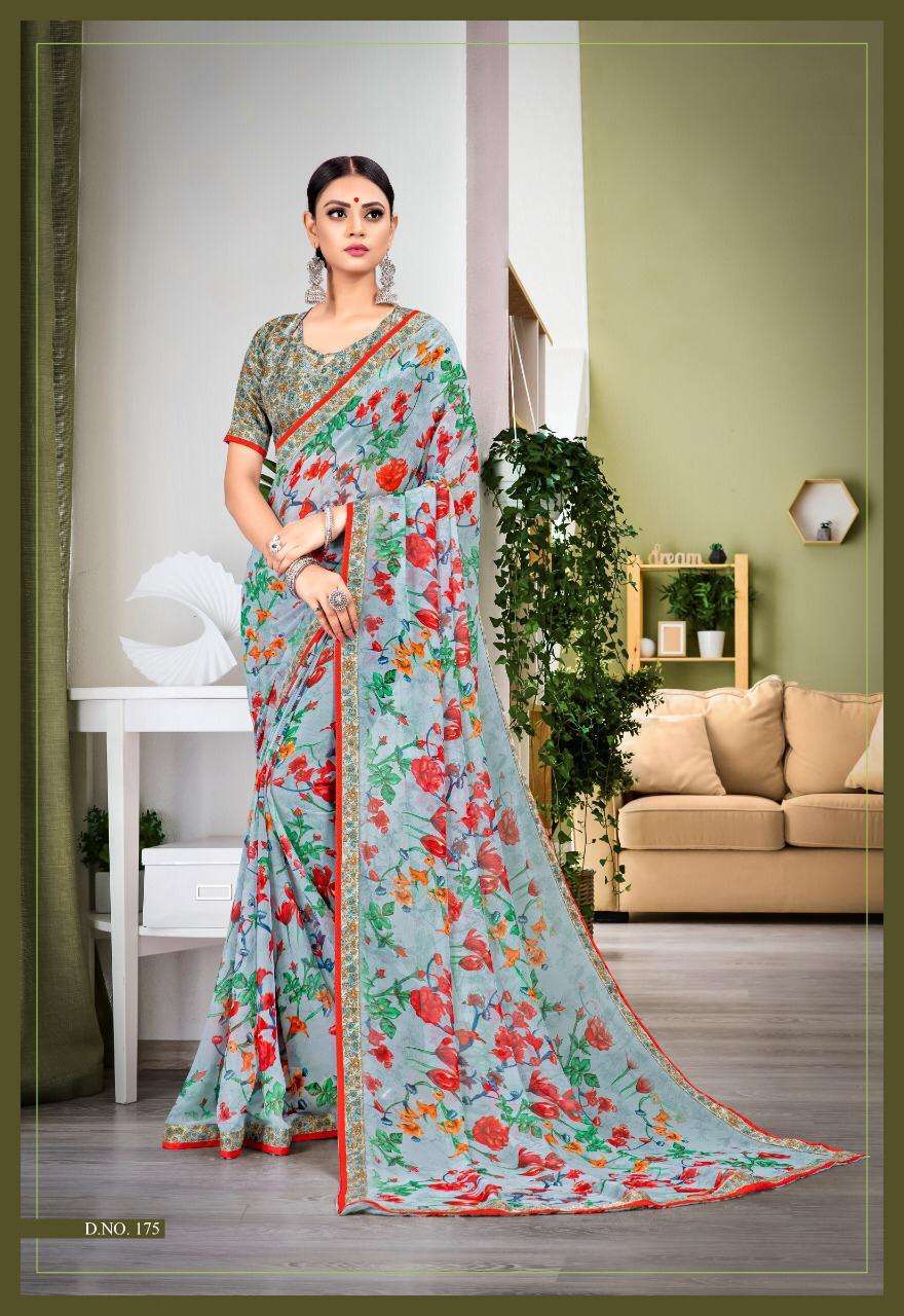 NEELKAMAL VOL-3 BY PRIYA PARIDHI 171 TO 180 SERIES INDIAN TRADITIONAL WEAR COLLECTION BEAUTIFUL STYLISH FANCY COLORFUL PARTY WEAR & OCCASIONAL WEAR GEORGETTE PRINTED SAREES AT WHOLESALE PRICE