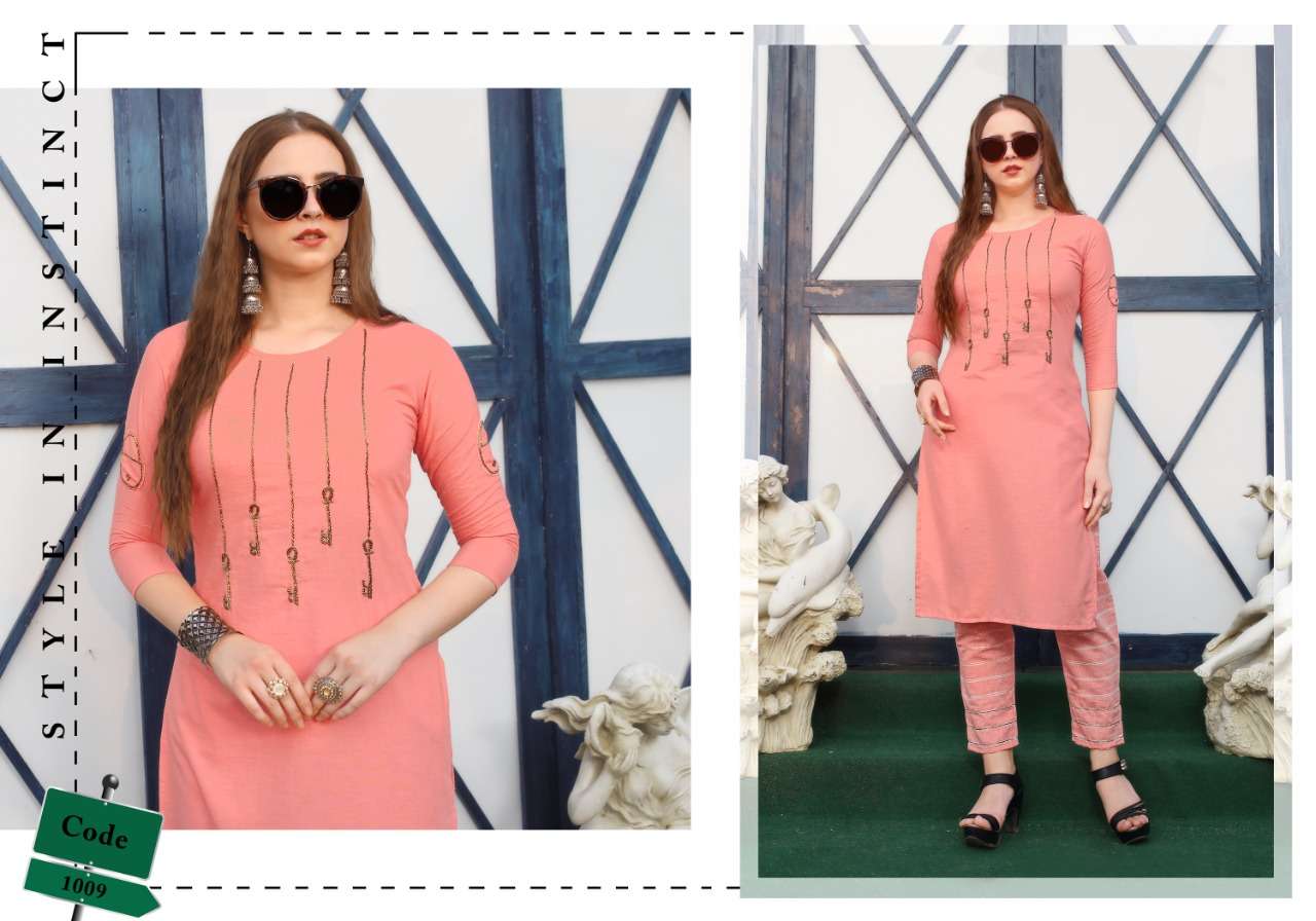 NEEVA BY NEETI CREATION 1008 TO 1013 SERIES BEAUTIFUL COLORFUL STYLISH FANCY CASUAL WEAR & ETHNIC WEAR & READY TO WEAR FANCY KURTIS WITH PALAZZO AT WHOLESALE PRICE