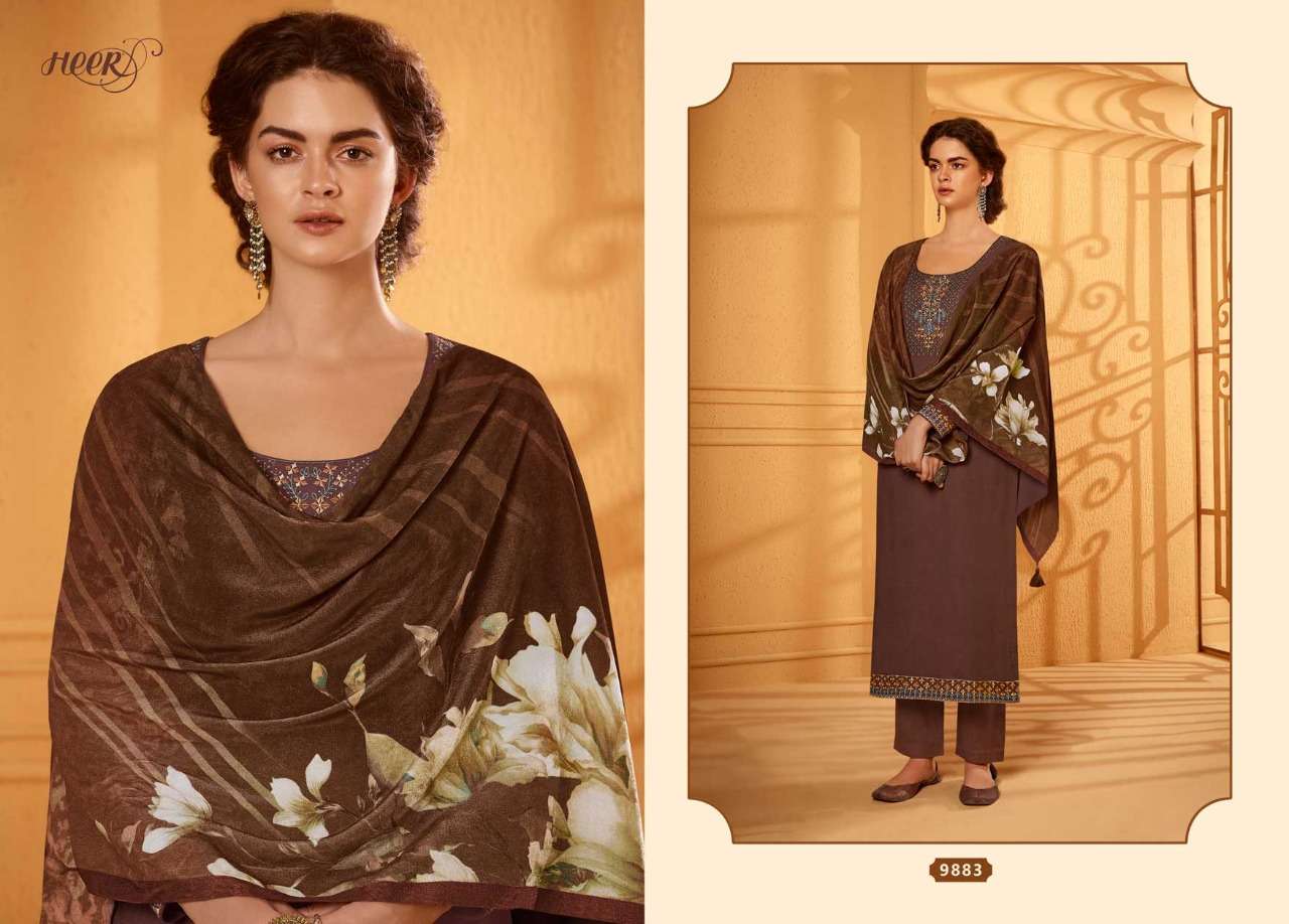 VELVET VOL-59 BY KIMORA FASHION 9881 TO 9888 SERIES BEAUTIFUL STYLISH DESIGNER PRINTED AND EMBROIDERED PARTY WEAR OCCASIONAL WEAR SHAGUN SILK WITH EMBROIDERED DRESSES AT WHOLESALE PRICE