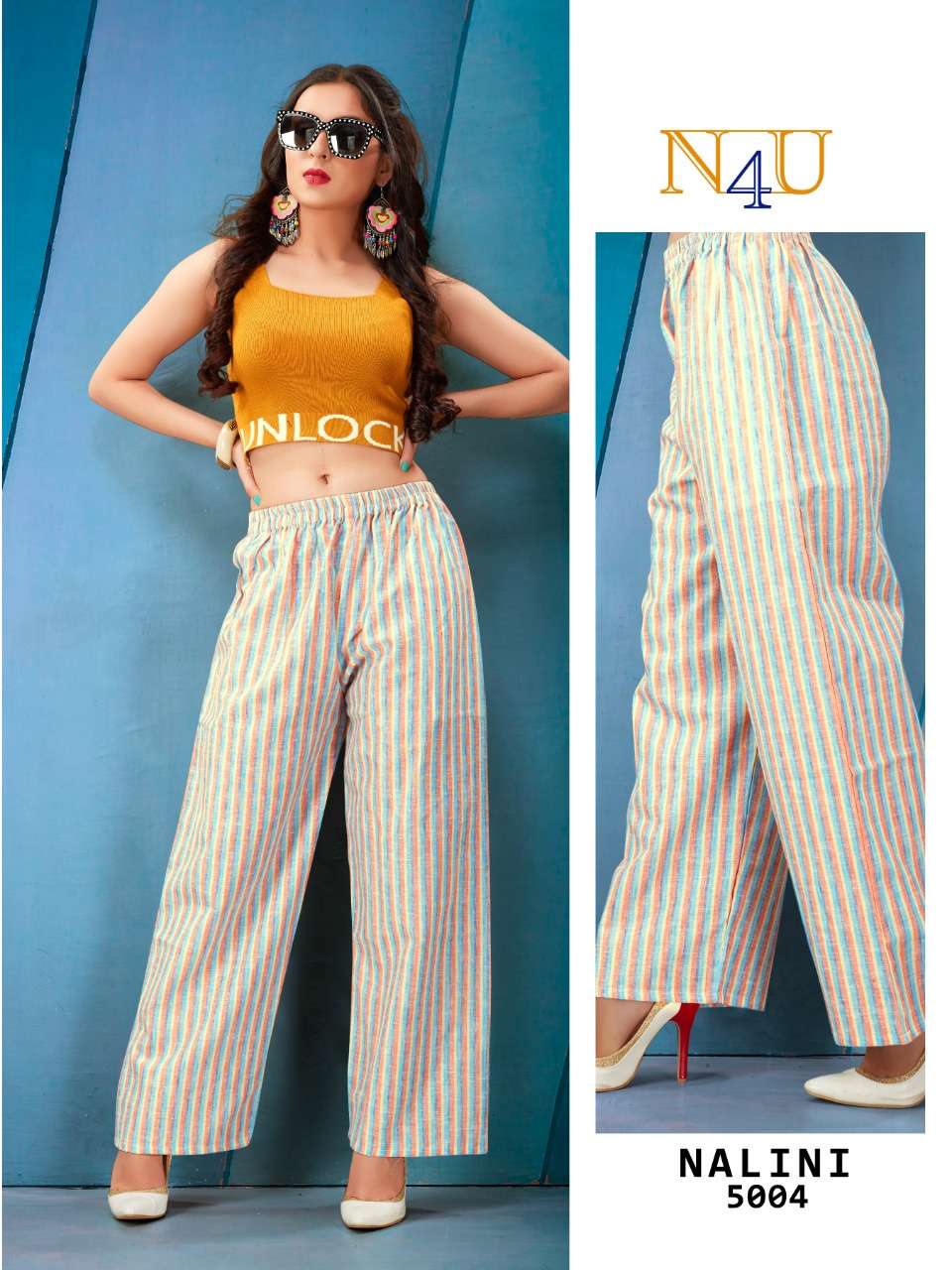 NALINI BY NEHA FASHION 5001 TO 5010 SERIES TRADITIONAL WEAR COLLECTION BEAUTIFUL STYLISH FANCY COLORFUL PARTY WEAR & OCCASIONAL WEAR PURE COTTON LINEN PANTS AT WHOLESALE PRICE