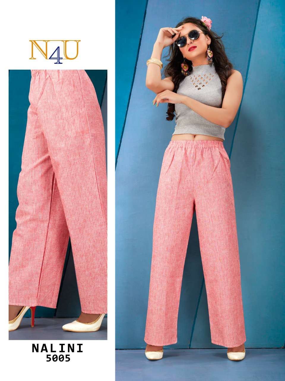 NALINI BY NEHA FASHION 5001 TO 5010 SERIES TRADITIONAL WEAR COLLECTION BEAUTIFUL STYLISH FANCY COLORFUL PARTY WEAR & OCCASIONAL WEAR PURE COTTON LINEN PANTS AT WHOLESALE PRICE